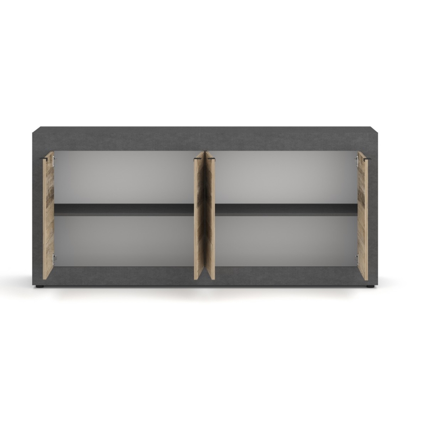 Commode RUNEA chêne clair/anthracite