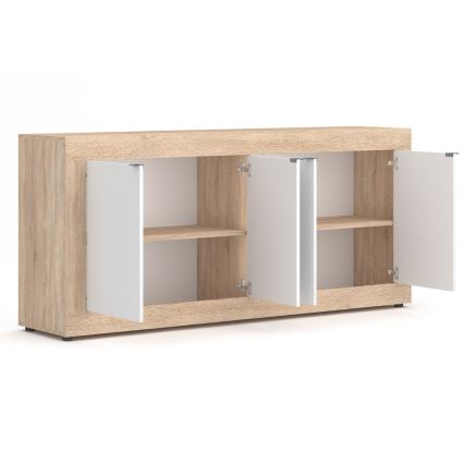 Commode RUNEA chêne sonoma/blanc