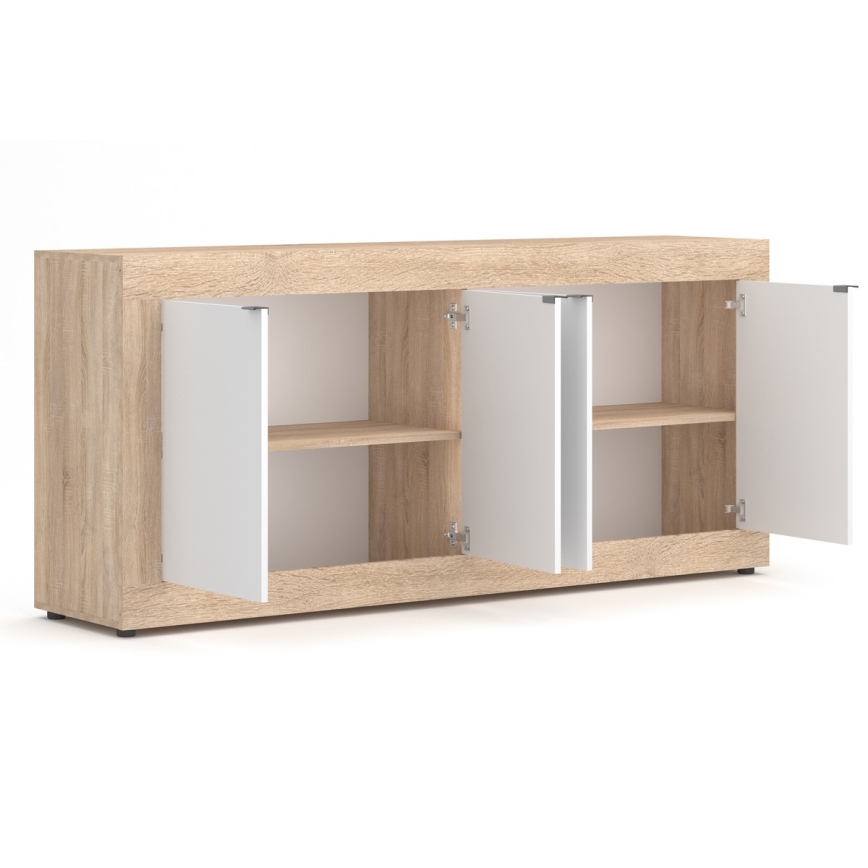 Commode RUNEA chêne sonoma/blanc