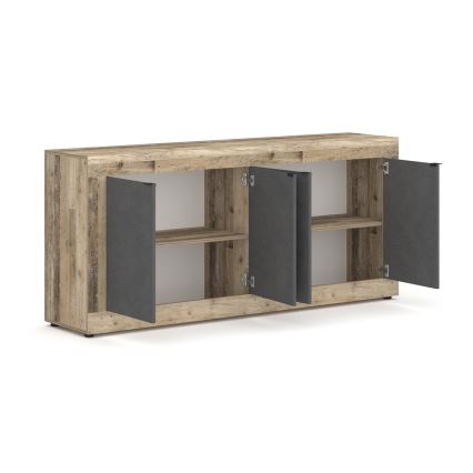 Commode RUNEA, marron clair/anthracite