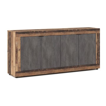 Commode RUNEA marron foncé/anthracite