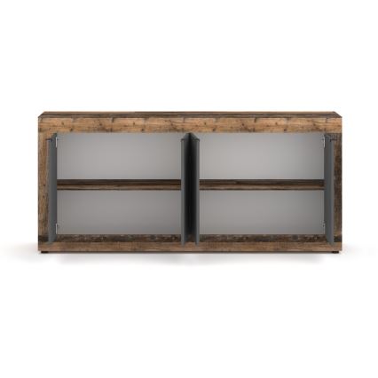 Commode RUNEA marron foncé/anthracite