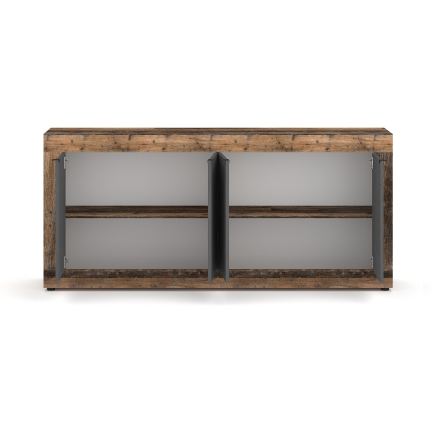 Commode RUNEA marron foncé/anthracite