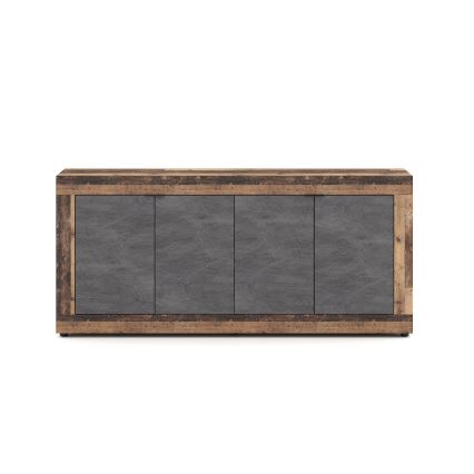 Commode RUNEA marron foncé/anthracite