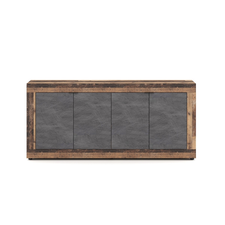 Commode RUNEA marron foncé/anthracite