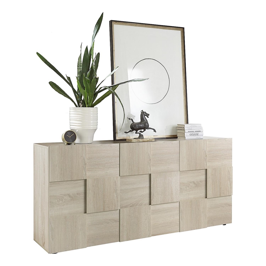 Commode SERIAN, finition chêne Sonoma