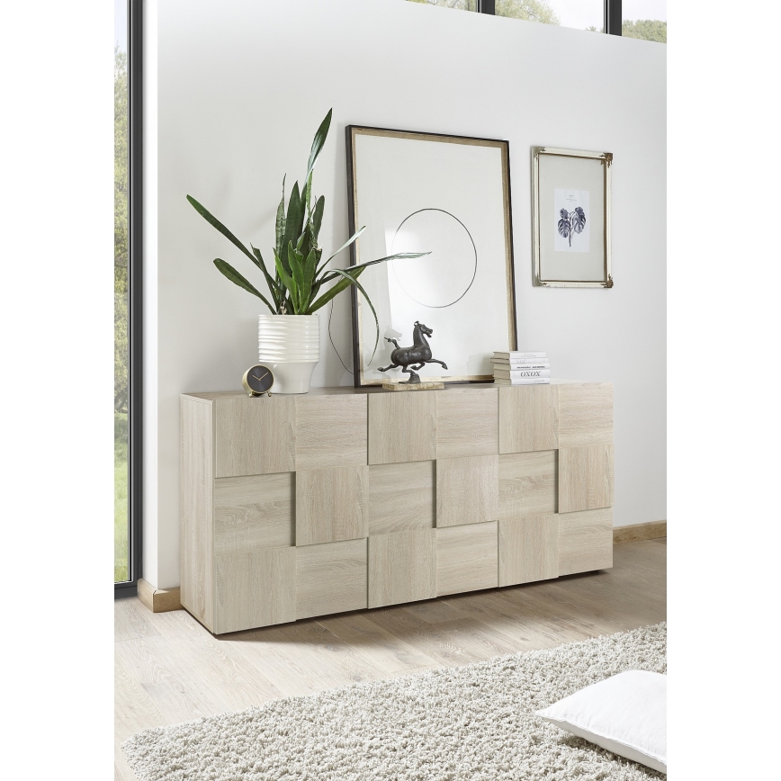 Commode SERIAN, finition chêne Sonoma
