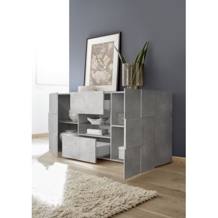 Commode SERIAN gris béton