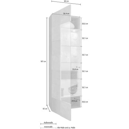 Commode SERIAN gris béton