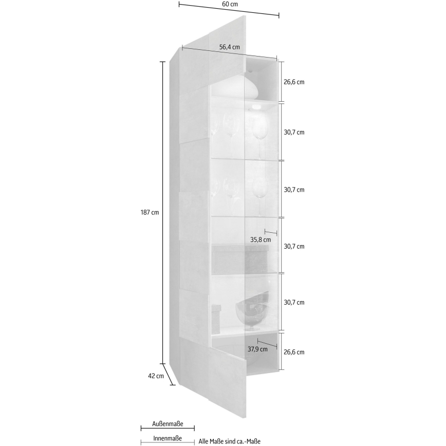 Commode SERIAN gris béton