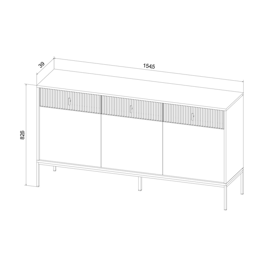Commode SUE verte/noire