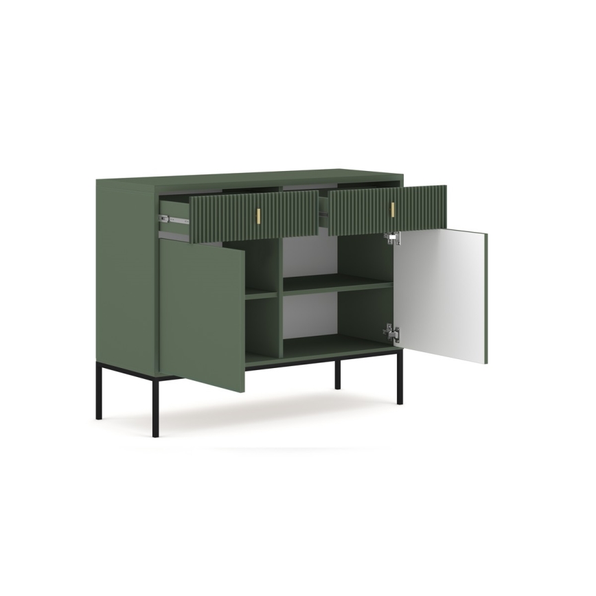 Commode SUE verte/noire