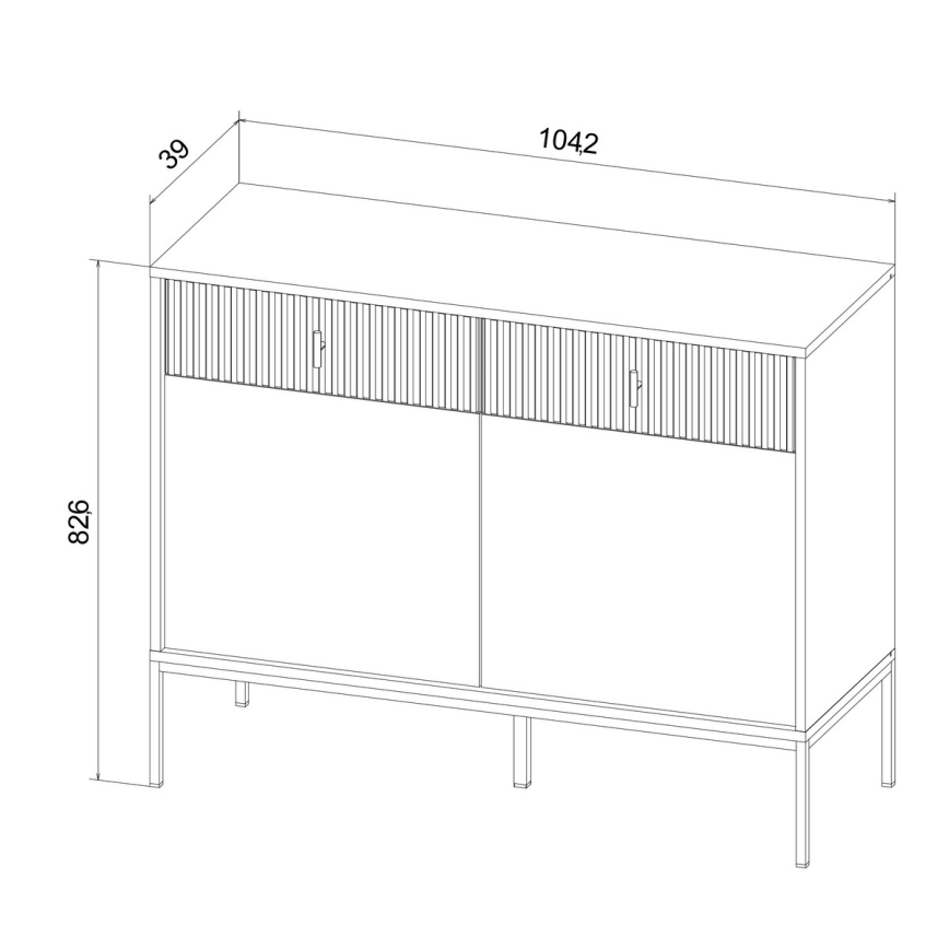 Commode SUE verte/noire