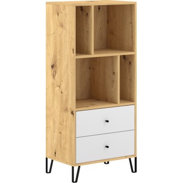 Commode SULA chêne artisan/blanc