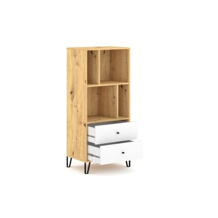 Commode SULA chêne artisan/blanc