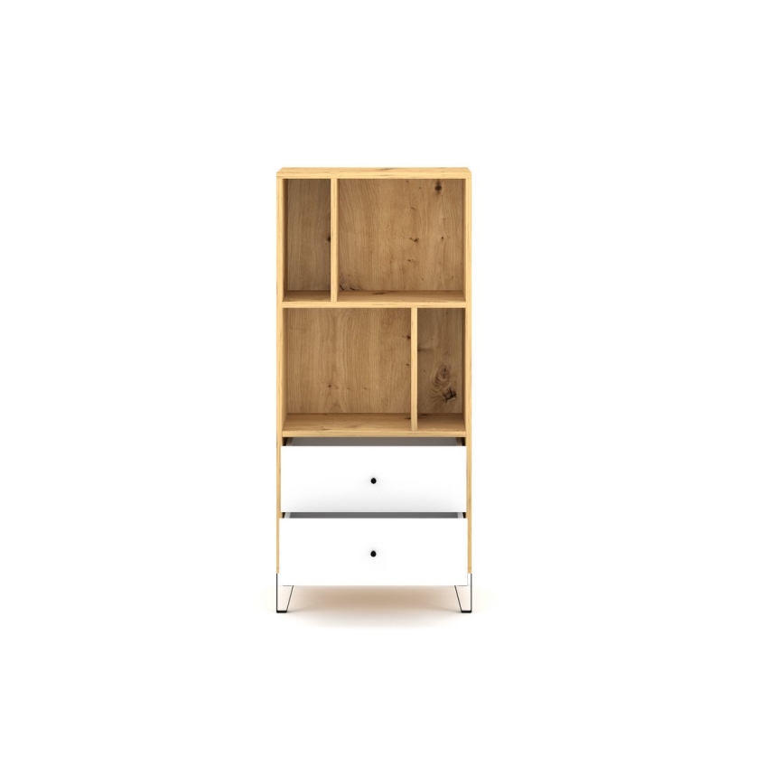 Commode SULA chêne artisan/blanc