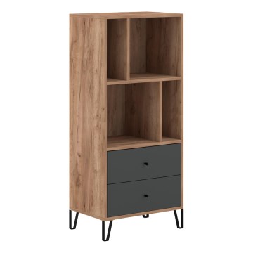 Commode SULA chêne craft/noir