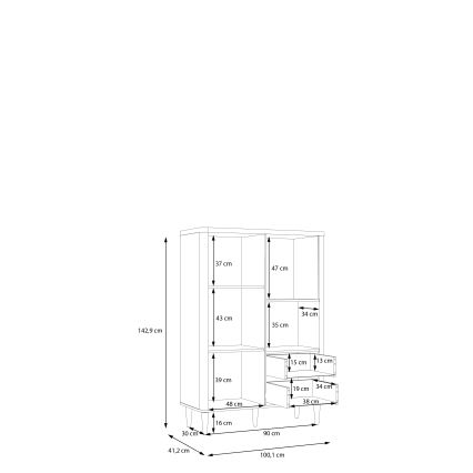 Commode VIRO marron/beige