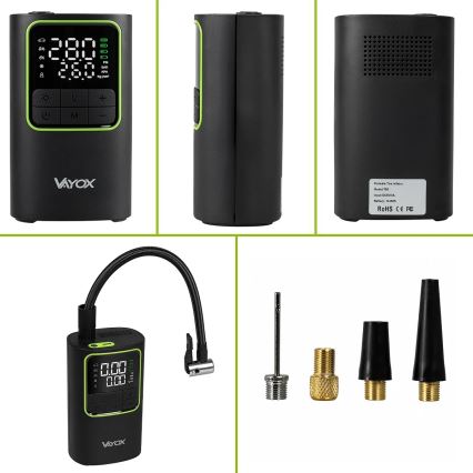 Compresseur d'air de poche numérique 5V 4000 mAh — noir