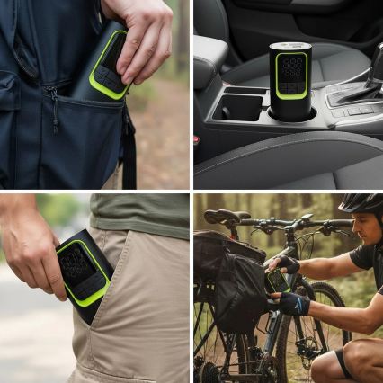 Compresseur d'air numérique de poche 5V 8000 mAh, noir