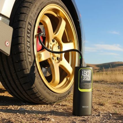 Compresseur d'air numérique de poche 5V 8000 mAh, noir