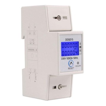 Compteur d'électricité monophasé pour rail DIN DDS015