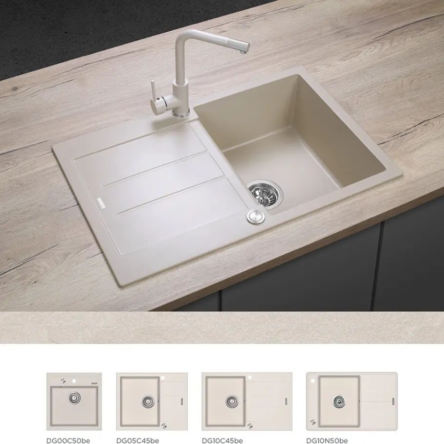 Concept BDG4327BE - Mitigeur pour évier 27,3 cm, finition granit beige