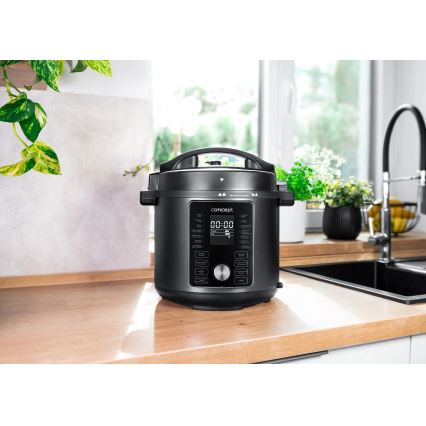 Concept CK8000 - Autocuiseur électrique multifonction et friteuse à air chaud 5,6 l 11-en-1 1500W/230V noir