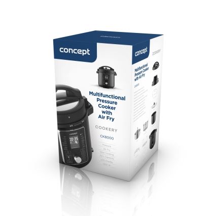 Concept CK8000 - Autocuiseur électrique multifonction et friteuse à air chaud 5,6 l 11-en-1 1500W/230V noir