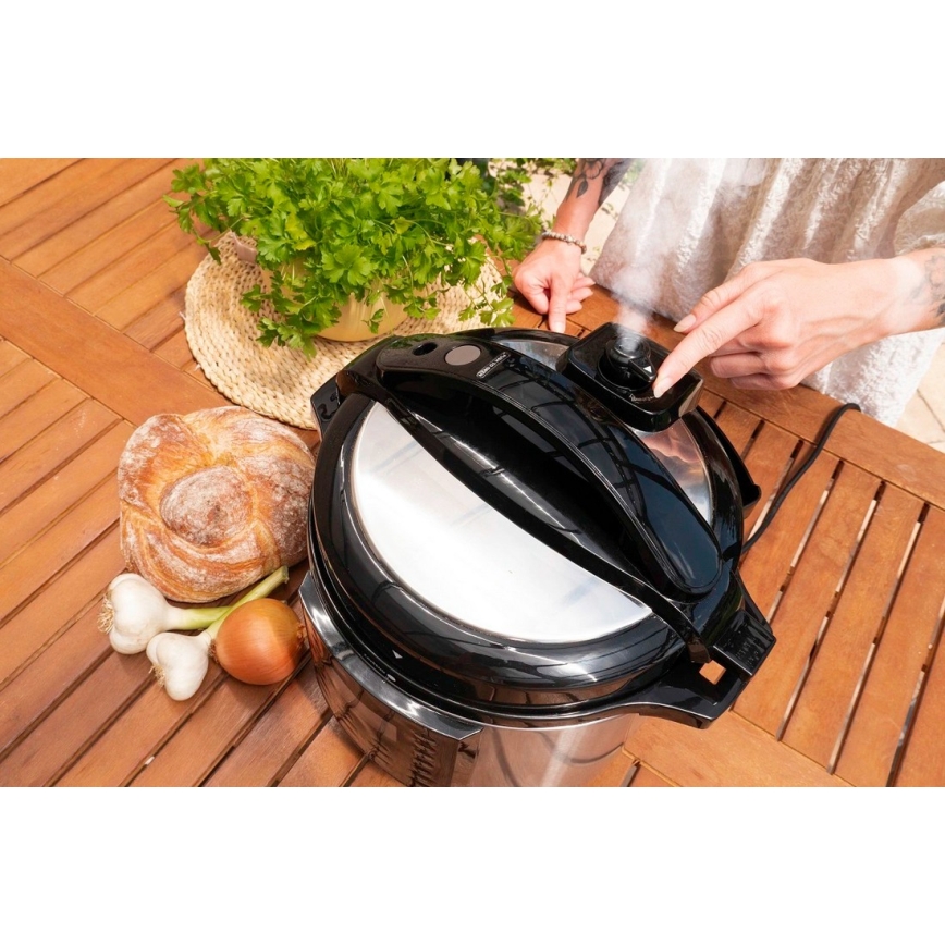 Concept CK8001 - Autocuiseur électrique multifonction 5,6 l 1000 W/230 V Wi‑Fi en acier inoxydable