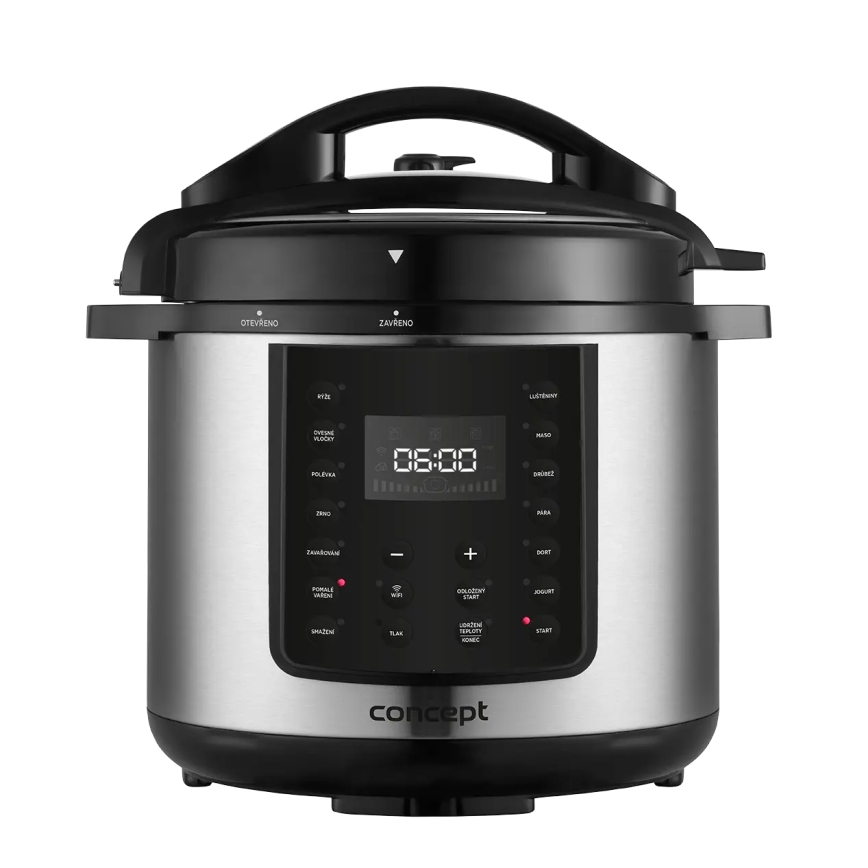Concept CK8001 - Autocuiseur électrique multifonction 5,6 l 1000 W/230 V Wi‑Fi en acier inoxydable