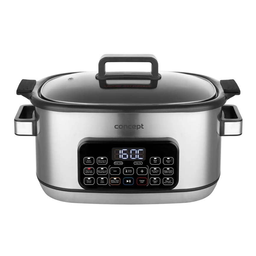 Concept CK9000 - Multicuiseur électrique multifonction 6 L 10 en 1 1250 W/230 V inox