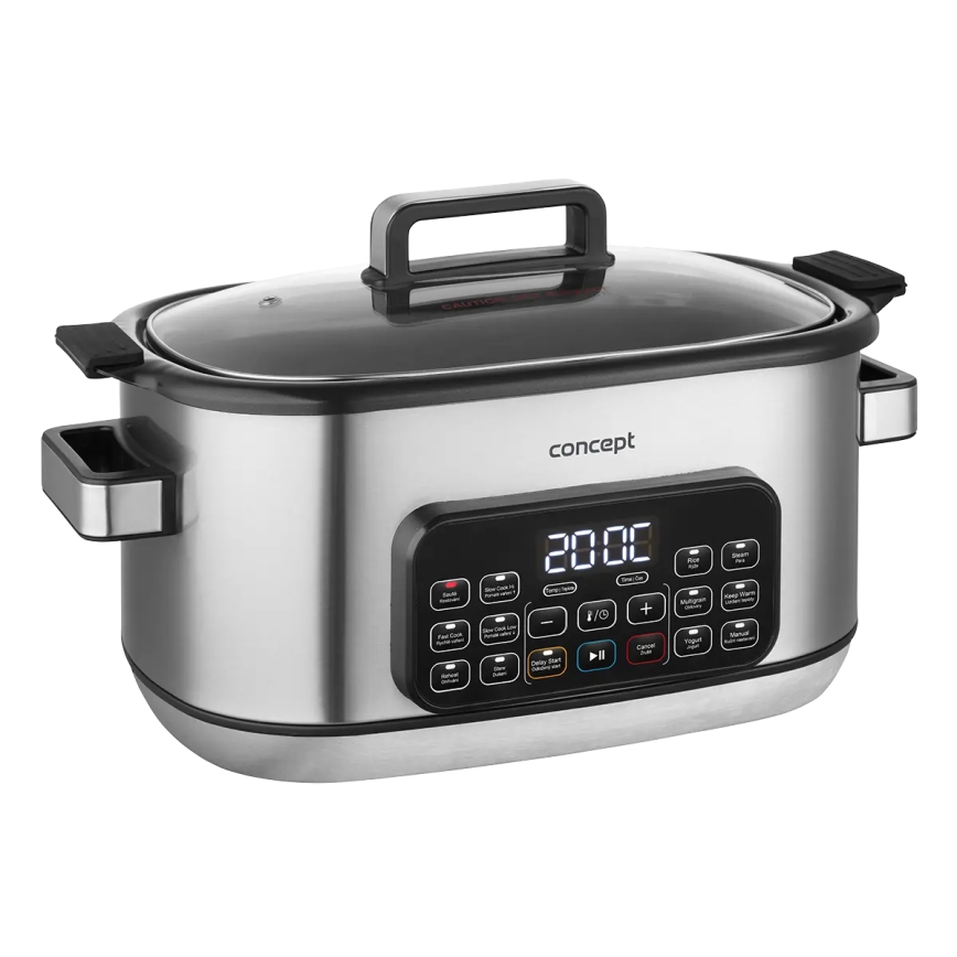 Concept CK9000 - Multicuiseur électrique multifonction 6 L 10 en 1 1250 W/230 V inox
