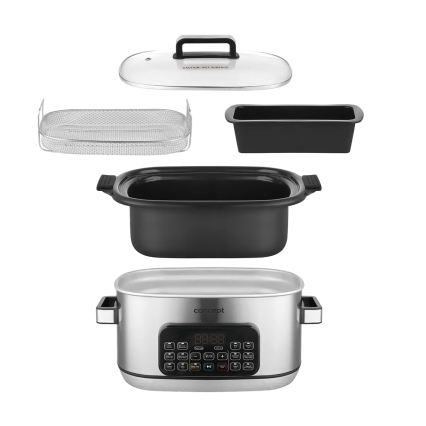 Concept CK9000 - Multicuiseur électrique multifonction 6 L 10 en 1 1250 W/230 V inox