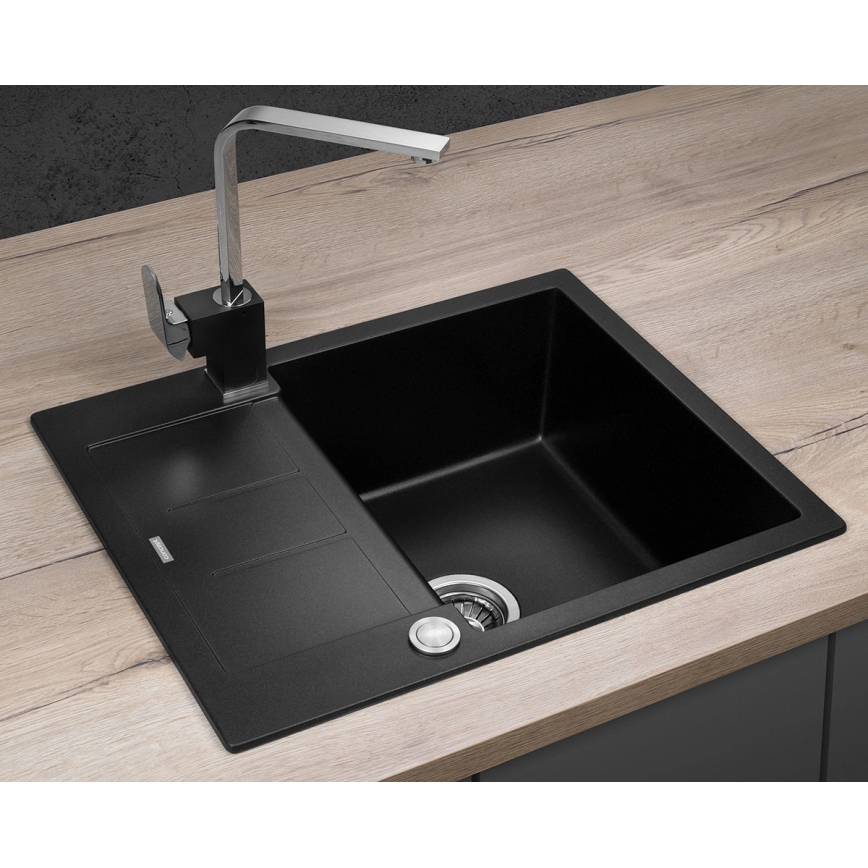 Concept DG05C45BC - Évier de cuisine CUBIS 50x62 cm granit/noir