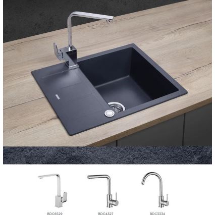 Concept DG05C45DG - Évier de cuisine CUBIS 50x62 cm granite/gris foncé