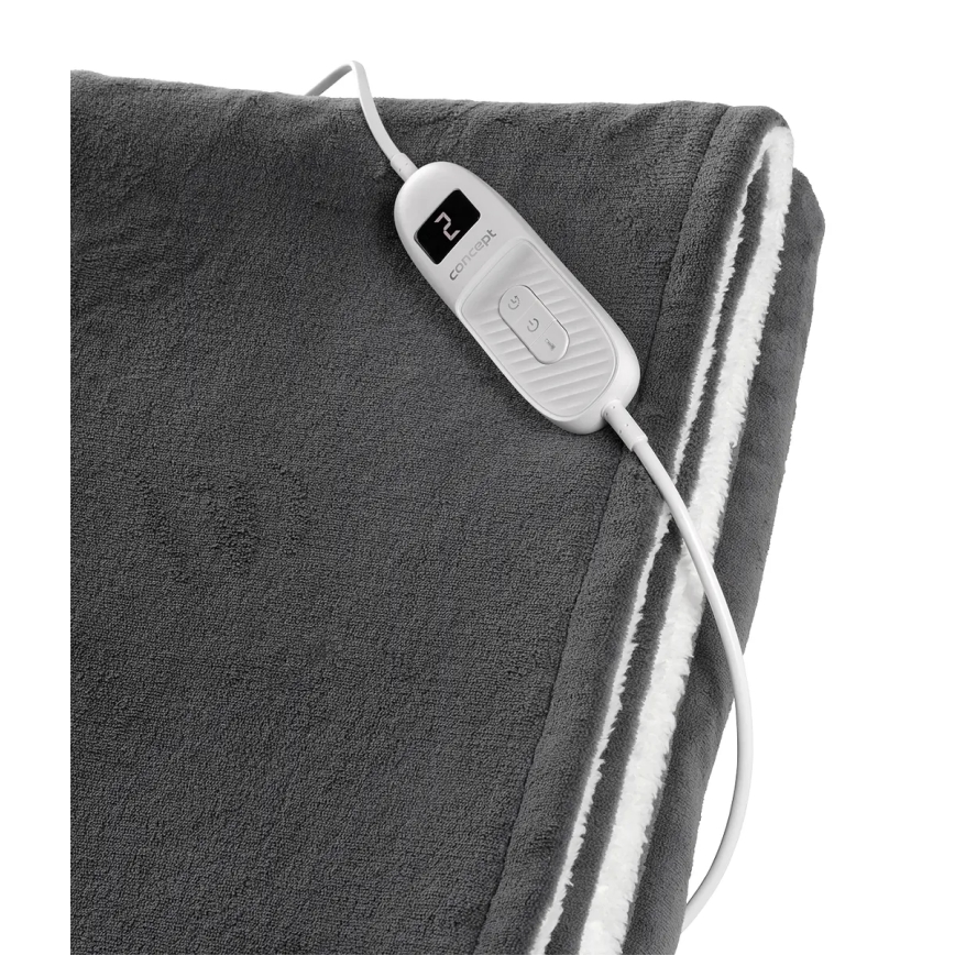 Concept DV7420 - Couverture chauffante électrique 160W/230V 180x130 cm gris/blanc