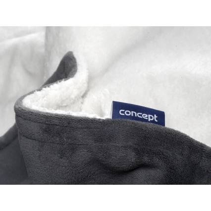 Concept DV7420 - Couverture chauffante électrique 160W/230V 180x130 cm gris/blanc