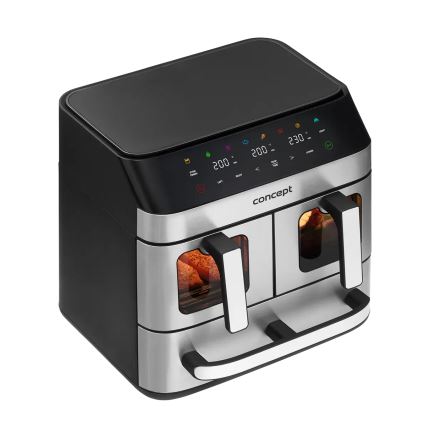Concept FR9000 - Friteuse à air chaud PIZZA TRIO 18,5 l 2700 W/230 V inox/noir