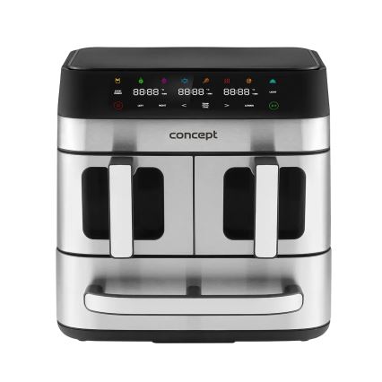 Concept FR9000 - Friteuse à air chaud PIZZA TRIO 18,5 l 2700 W/230 V inox/noir