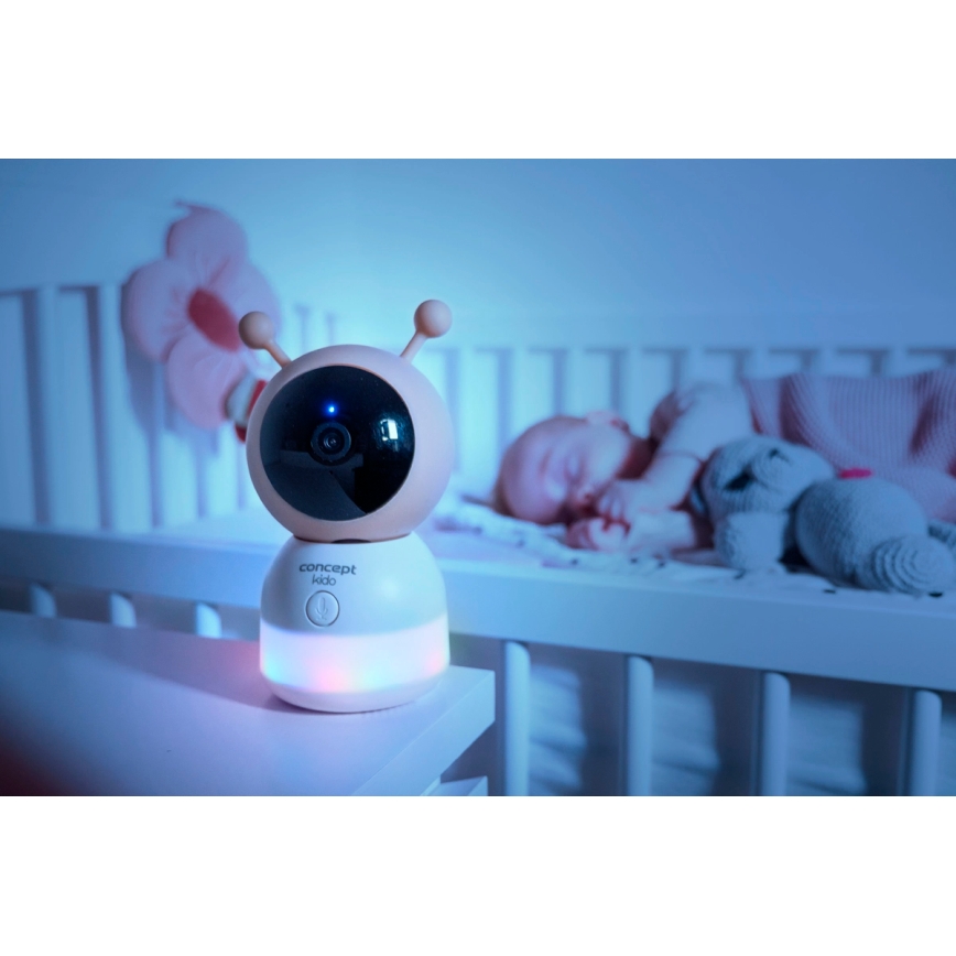 Concept KD4000 - Babyphone intelligent avec capteur de mouvement SMART KIDO, 4,5 W/230 V, Wi‑Fi, beige