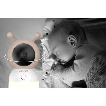 Concept KD4000 - Babyphone intelligent avec capteur de mouvement SMART KIDO, 4,5 W/230 V, Wi‑Fi, beige