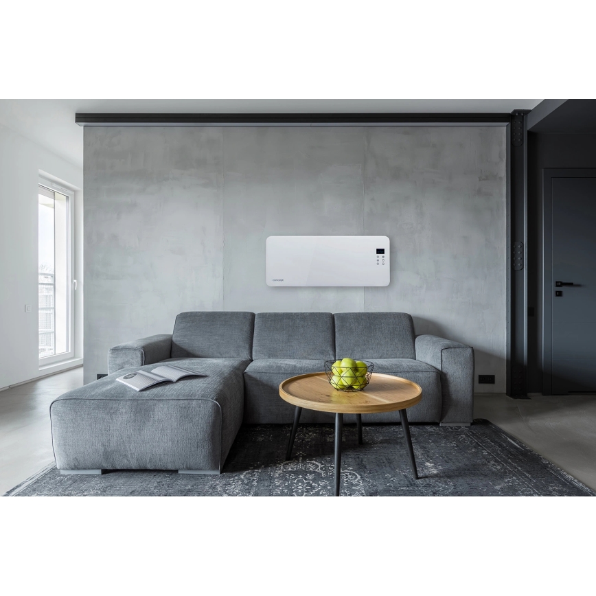 Concept KS4000 - Convecteur / radiateur électrique 1000/2000 W IP24 blanc + télécommande