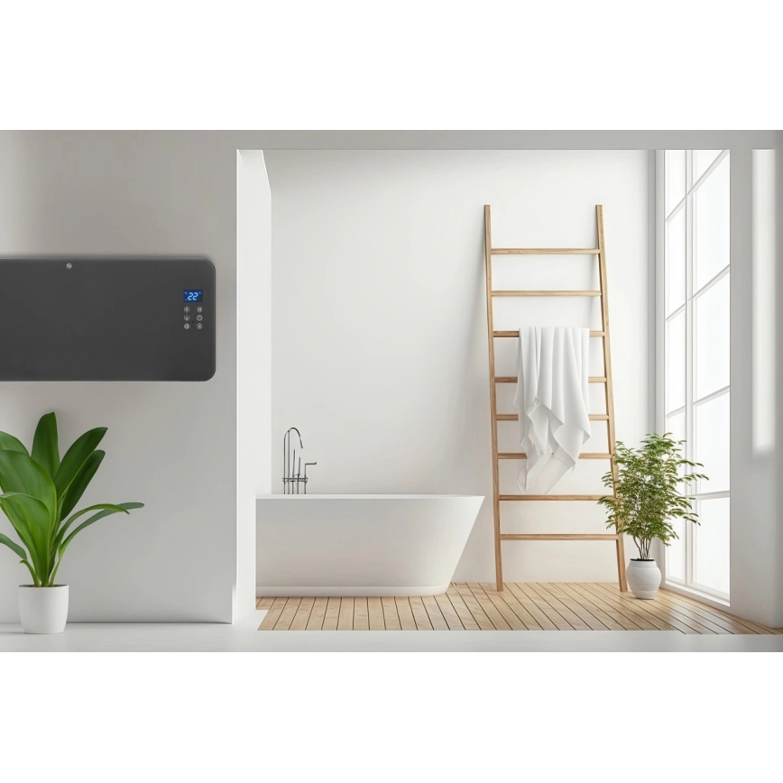 Concept KS4100 - Convecteur/radiateur électrique intelligent 1000/2000W Wi-Fi IP24 gris