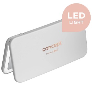 Concept KZ2010 - Miroir de poche cosmétique LED PERFECT SKIN LED/1,5W/5V 4500-5500K 300 mAh blanc