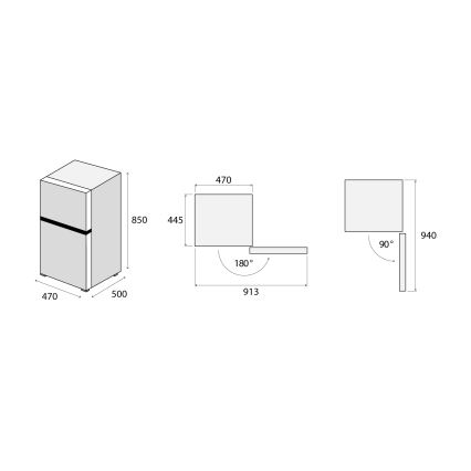 Concept LFT2047whN - Réfrigérateur combiné 87 l, blanc