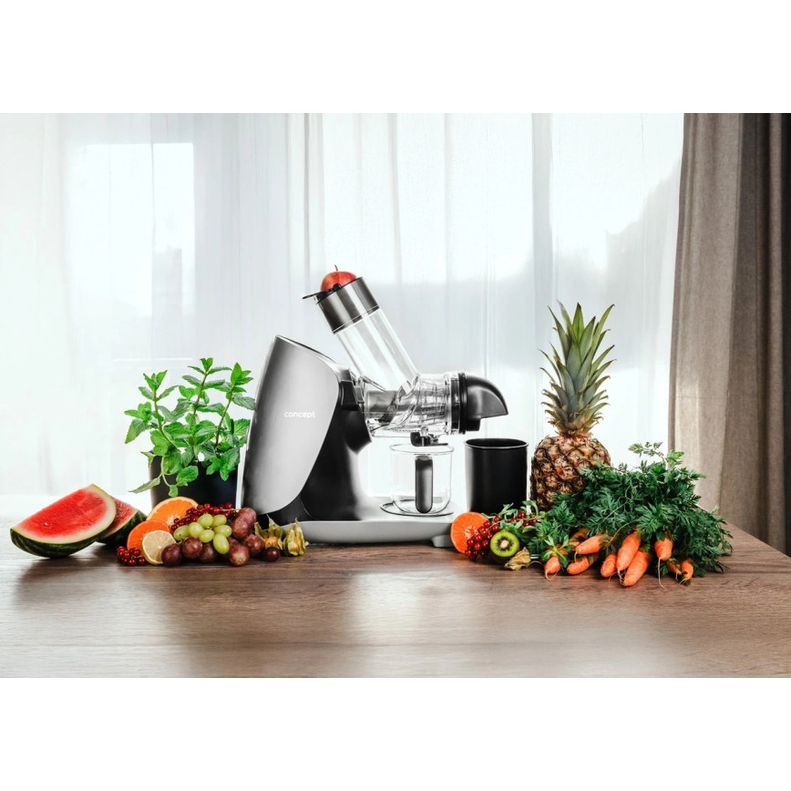 Concept LO7250 - Extracteur de jus à vis horizontal 200W/230V noir/inox