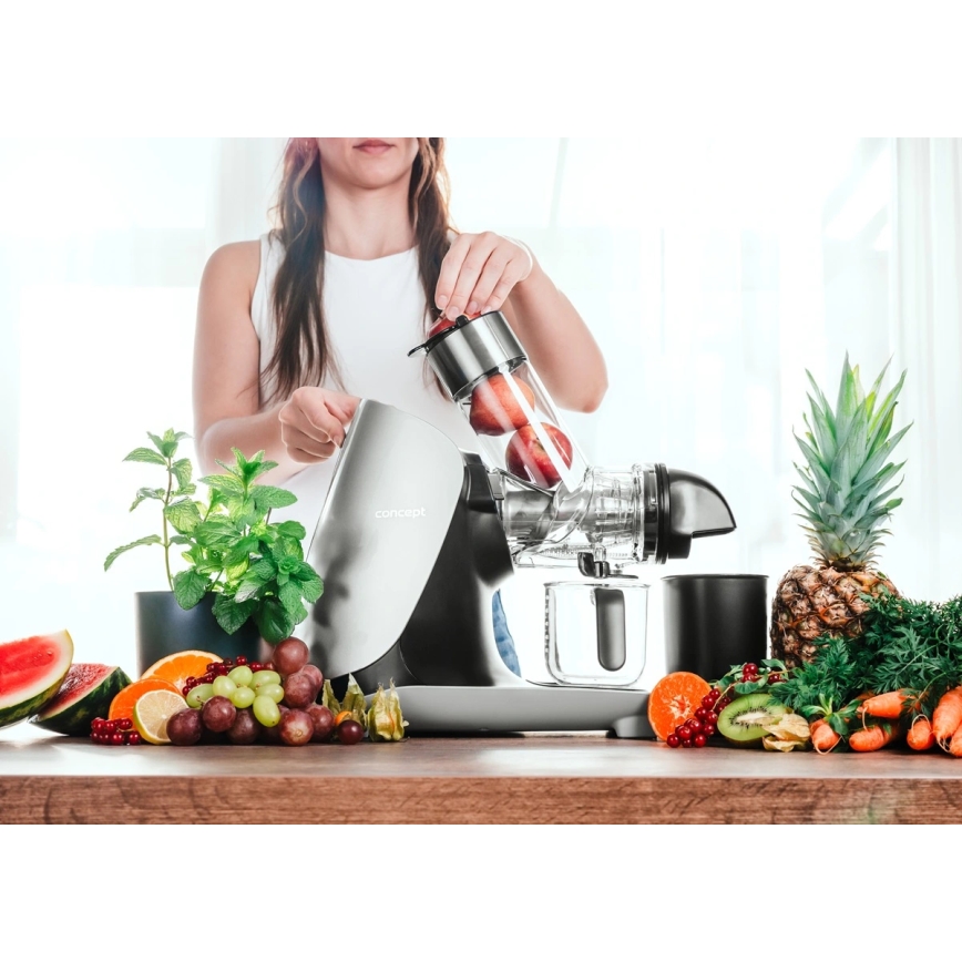 Concept LO7250 - Extracteur de jus à vis horizontal 200W/230V noir/inox