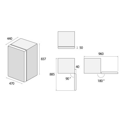 Concept LTR3047whN - Réfrigérateur rétro 93 l blanc