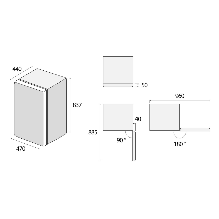 Concept LTR3047whN - Réfrigérateur rétro 93 l blanc